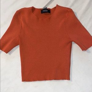 Orange Forever 21 Crop